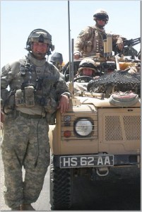 soldier with truck